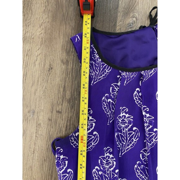 Anthropologie SILK Purple Floral Petal Shift Dress By Maeve Women’s Size Small - Picture 6 of 8